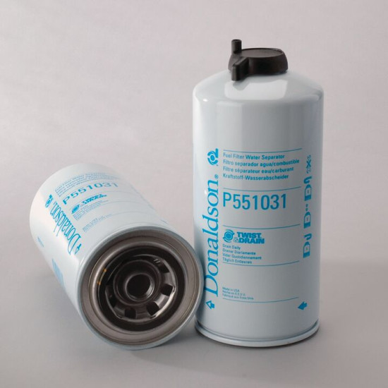 P551031 FUEL FILTER, WATER SEPARATOR SPIN-ON TWIST&DRAIN