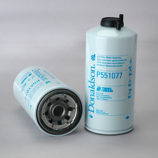 P551077 FUEL FILTER, WATER SEPARATOR SPIN-ON TWIST&DRAIN